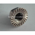 Stainless Steel Hex Flange Cap Nuts With Serrated, hex domed cap nut with flange , flange hex domed cap nuts with serrated